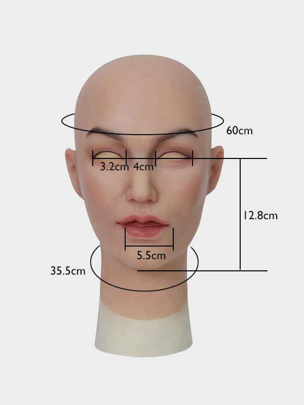 Crossdresser Female Mask Realistic Silicone Face Head Mask for Cosplay  Disguise