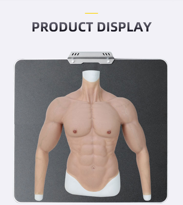 Supersized silicone upper body fake muscles - Super X Studio