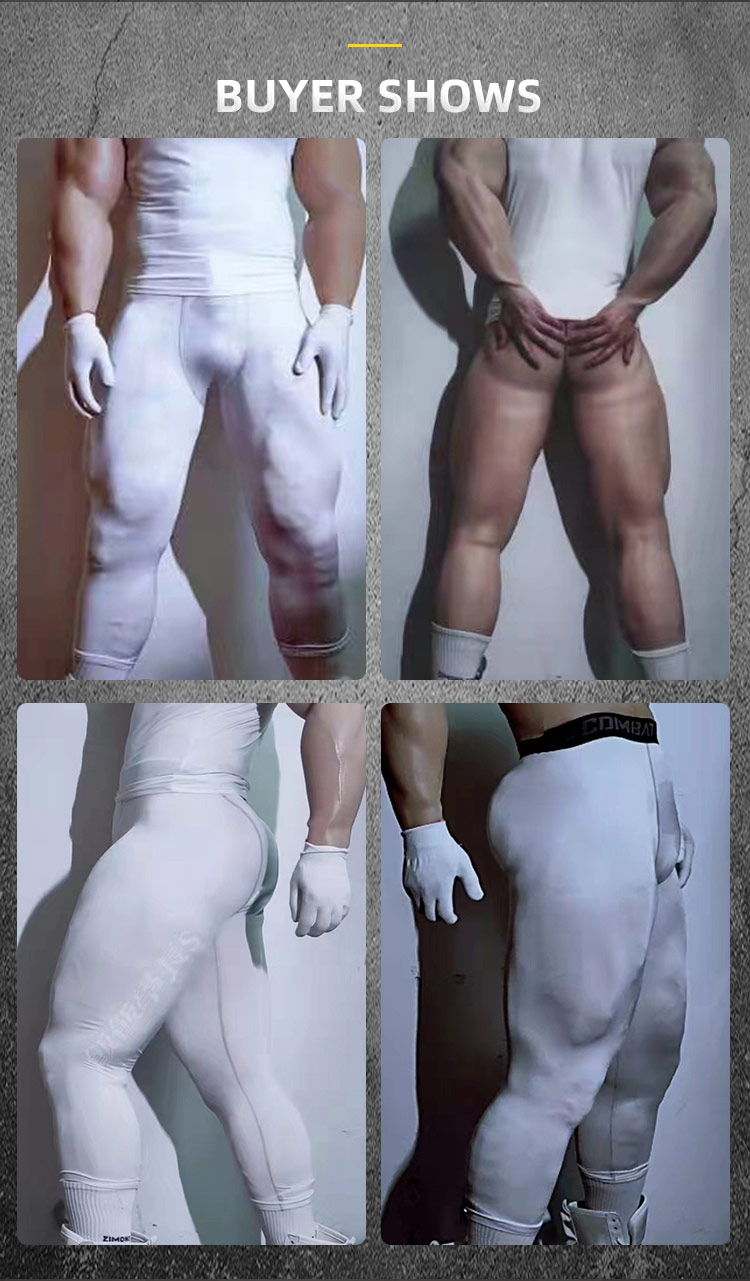 Smitizen Silicone Men Fake Realistic Muscle Pants Fake Muscle Leg for  Cosplay
