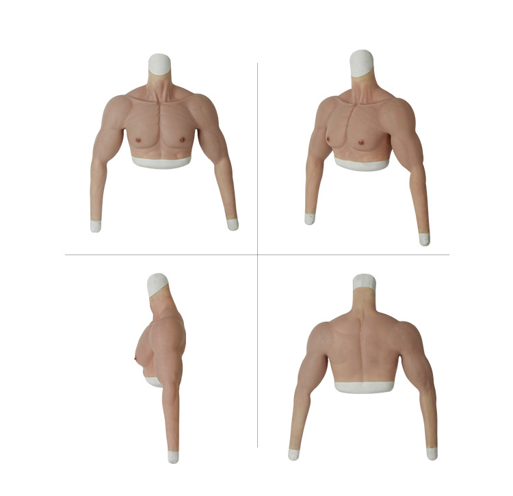 SMITIZEN silicone Fake Muscle with Arms Short Body Suit Chest Cosplay  Costume