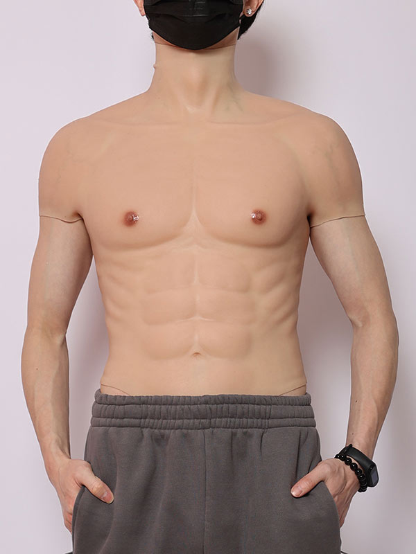 Realistic Muscle Body Suit with Zipper - Regular Size
