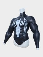 High Quality Black Muscle Costume 3D Relief Muscle Padding Suit Black  Muscle Suit For Heros