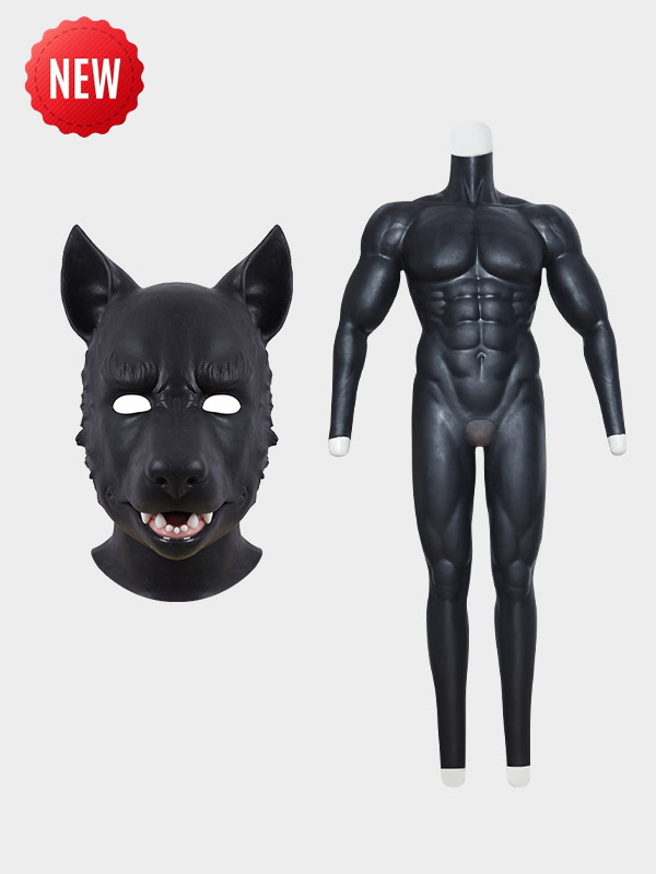 Muscle Suit with Anal Hole and Front Hole + Silicone Mask - Martin -  Silicone Masks, Silicone Muscle-Smitizen