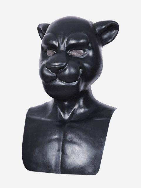 Silicone Black Cartoon Tiger Mask