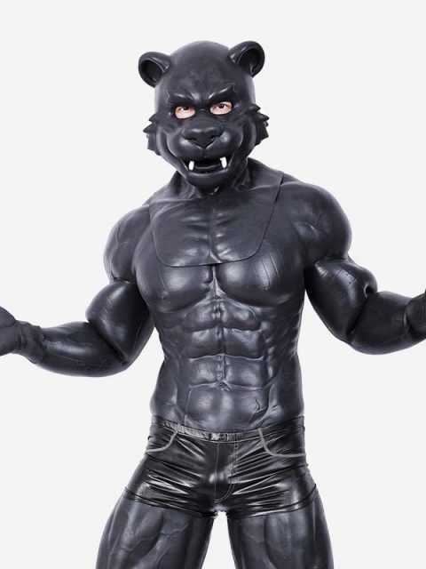 Silicone Black Fierce Tiger Mask