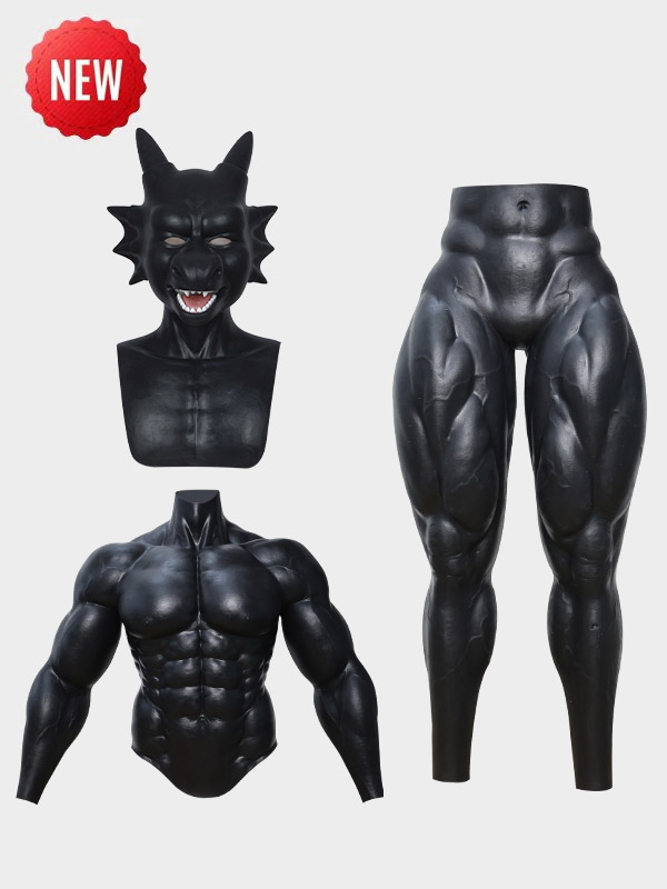 SMITIZEN Silicone Upgraded Muscle Suit Black + Realistic Ben Mask