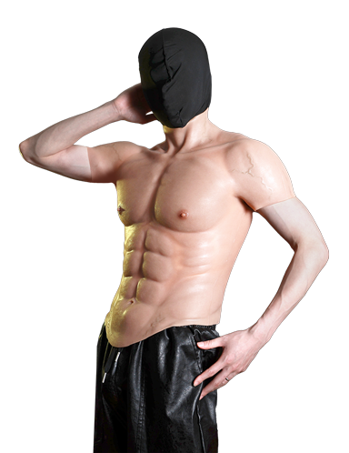 Realistic Muscle Suit with Zipper - Small Size - Silicone Masks