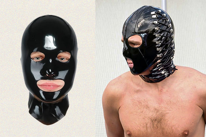 Latex Lace Blindfold Mask/ Sexy Eye Mask/ Kinky/ Seductive/ 
