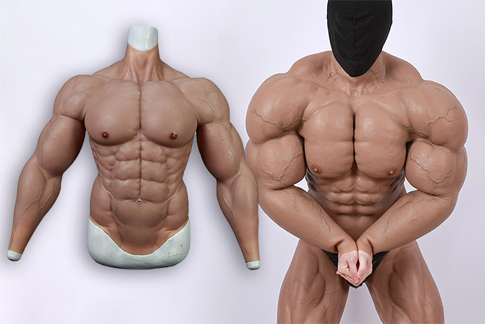 SMITIZEN Silicone Black Body Muscle Suit With Anal Hole Cosplay Costume
