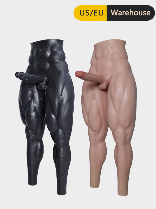 Silicone Muscle Pants with Big Realistic Penis