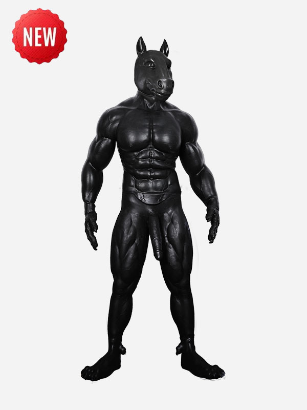 Realistic Muscle Suit with Zipper - Small Size