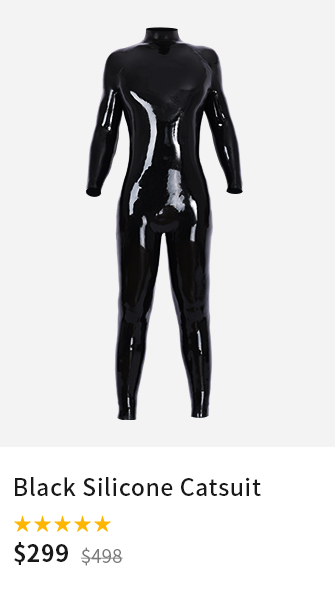 Black Silicone Catsuit