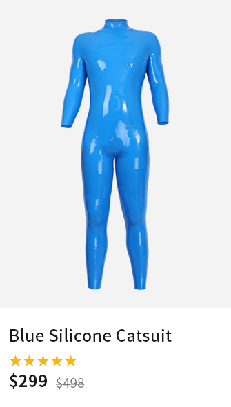 Blue Silicone Catsuit