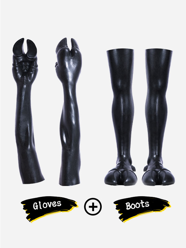 black-silicone-cow-bull-hoof-gloves-hoof-boots