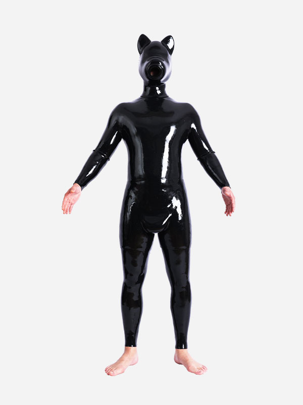 silicone-short-ears-drone-hood-neck-entry-silicone-catsuit-bulging-pants-2